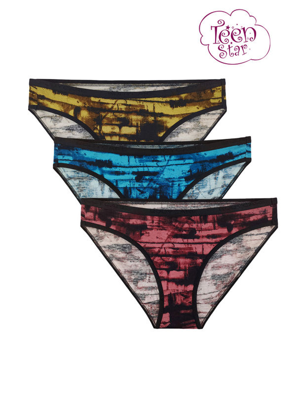Bodycare 100% cotton Teenager Panties in Pack of 3-T-904-Assorted
