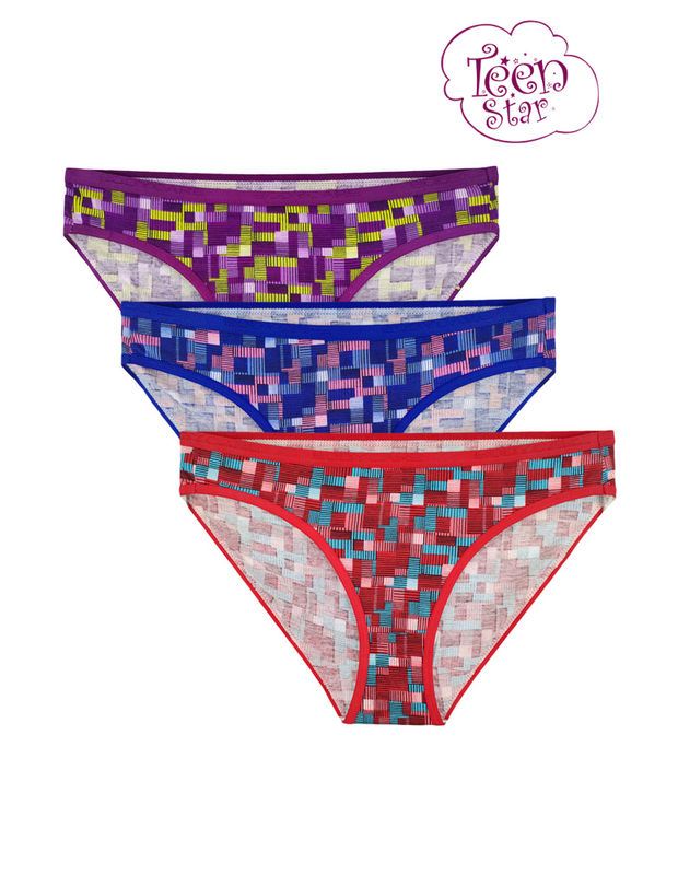 Bodycare 100% cotton Teenager Panties in Pack of 3-T-915-Assorted