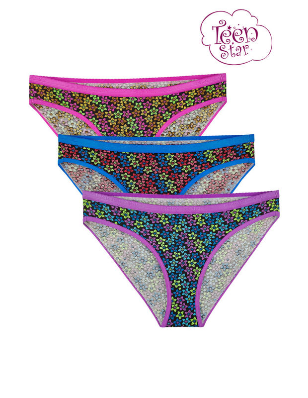 Bodycare 100% cotton Teenager Panties in Pack of 3-T-978-Assorted
