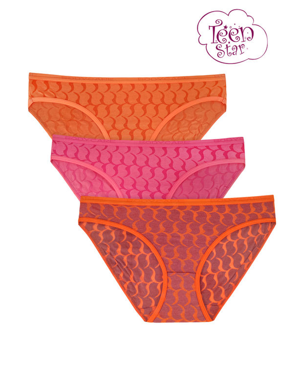 Bodycare 100% cotton Teenager Panties in Pack of 3-T-999-Assorted
