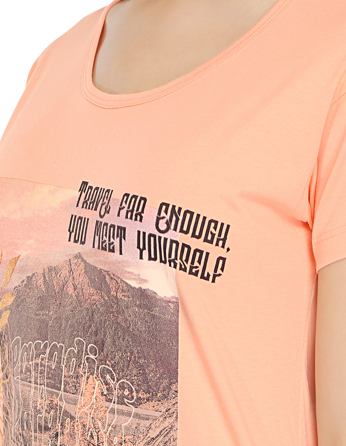 Bodyactive Babypink Cotton Women's Long T-shirt TS40-BABY PNK