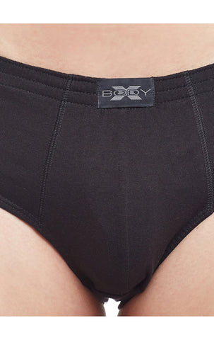 BodyX Solid Briefs-Pack of 2-TUTO-Black