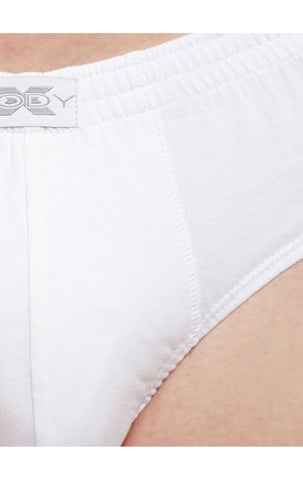 BodyX Solid Briefs-Pack of 2-TUTO-White