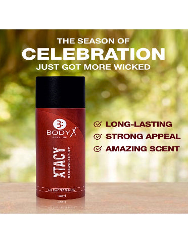 BodyX Xtacy Deodorant for Men (150ml) – Long-Lasting Fresh Fragrance