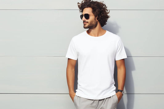 Men’s T-shirt styling with smart casual outfit and perfect fit