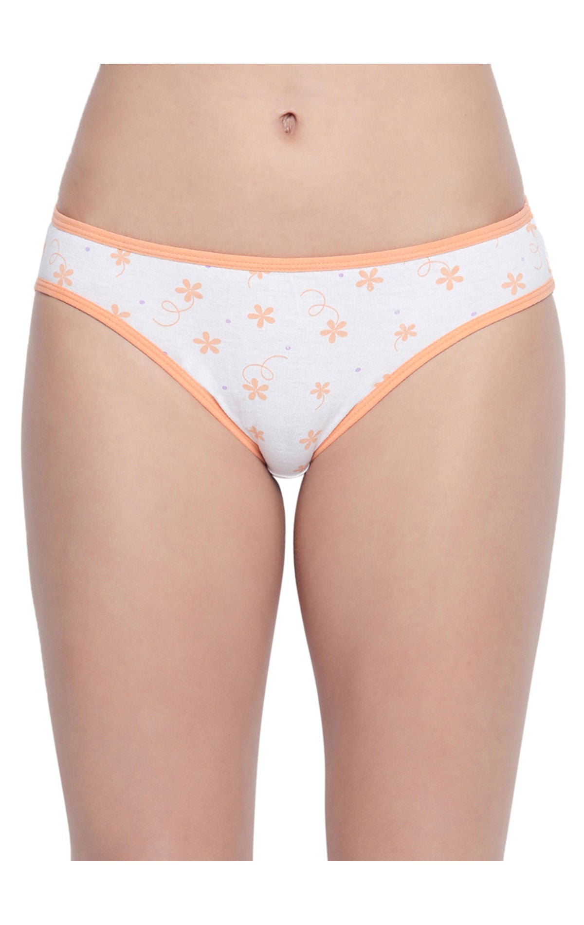 Pack of 3 High-Cut Bikini Style Cotton Printed Briefs in Assorted colors-11000