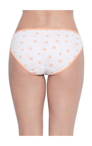 Pack of 3 High-Cut Bikini Style Cotton Printed Briefs in Assorted colors-11000