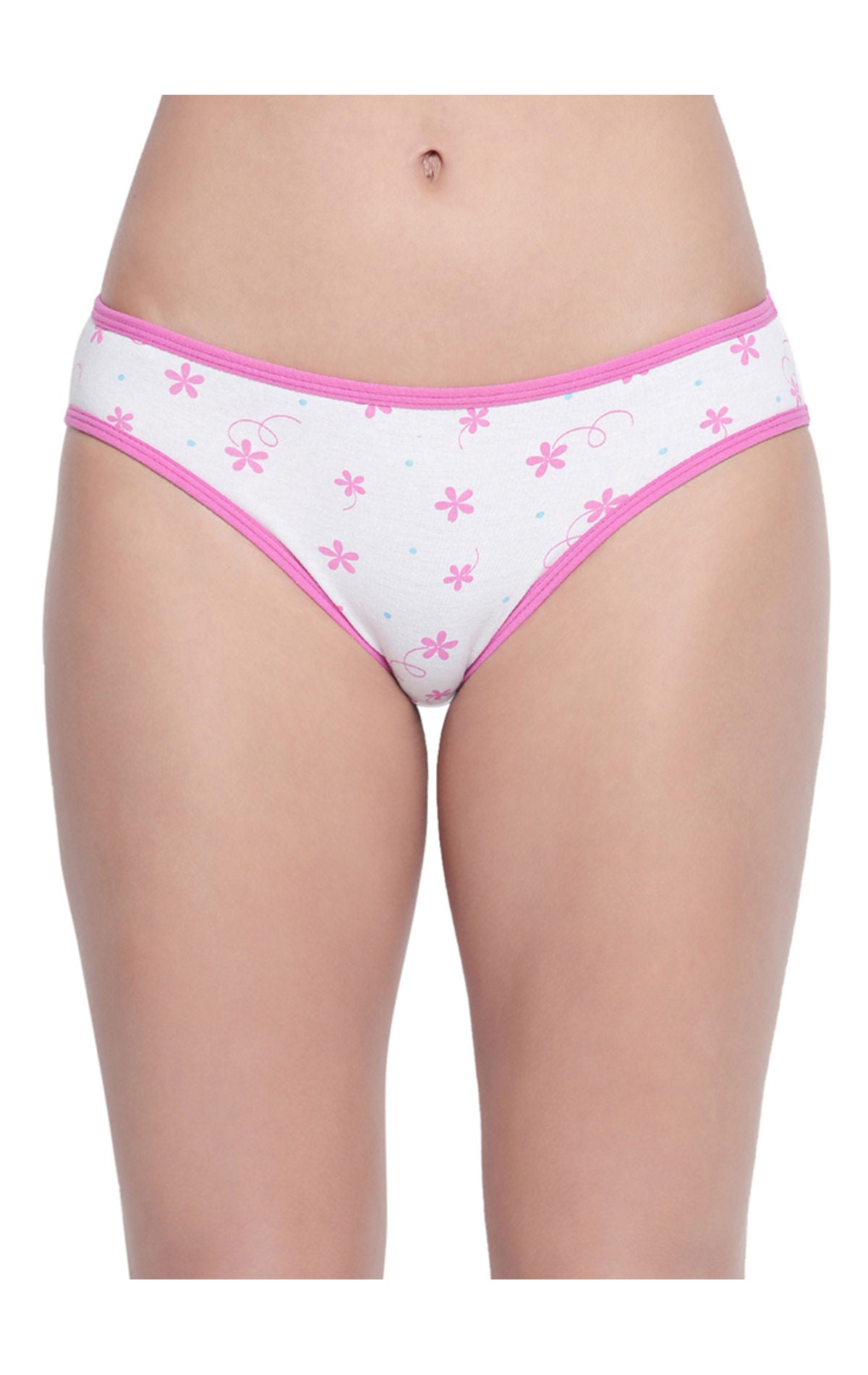 Pack of 3 High-Cut Bikini Style Cotton Printed Briefs in Assorted colors-11000