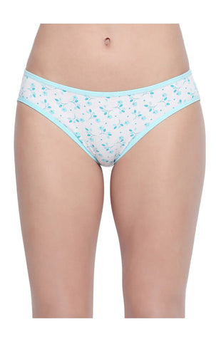 Pack of 3 High-Cut Bikini Style Cotton Printed Briefs in Assorted colors-11000