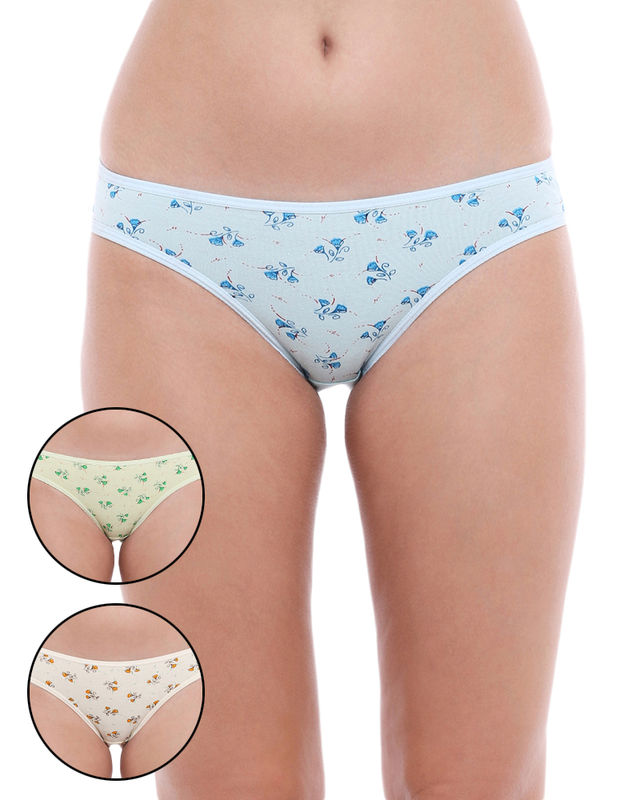 Bodycare 100% Cotton Printed High Cut Panty-12000