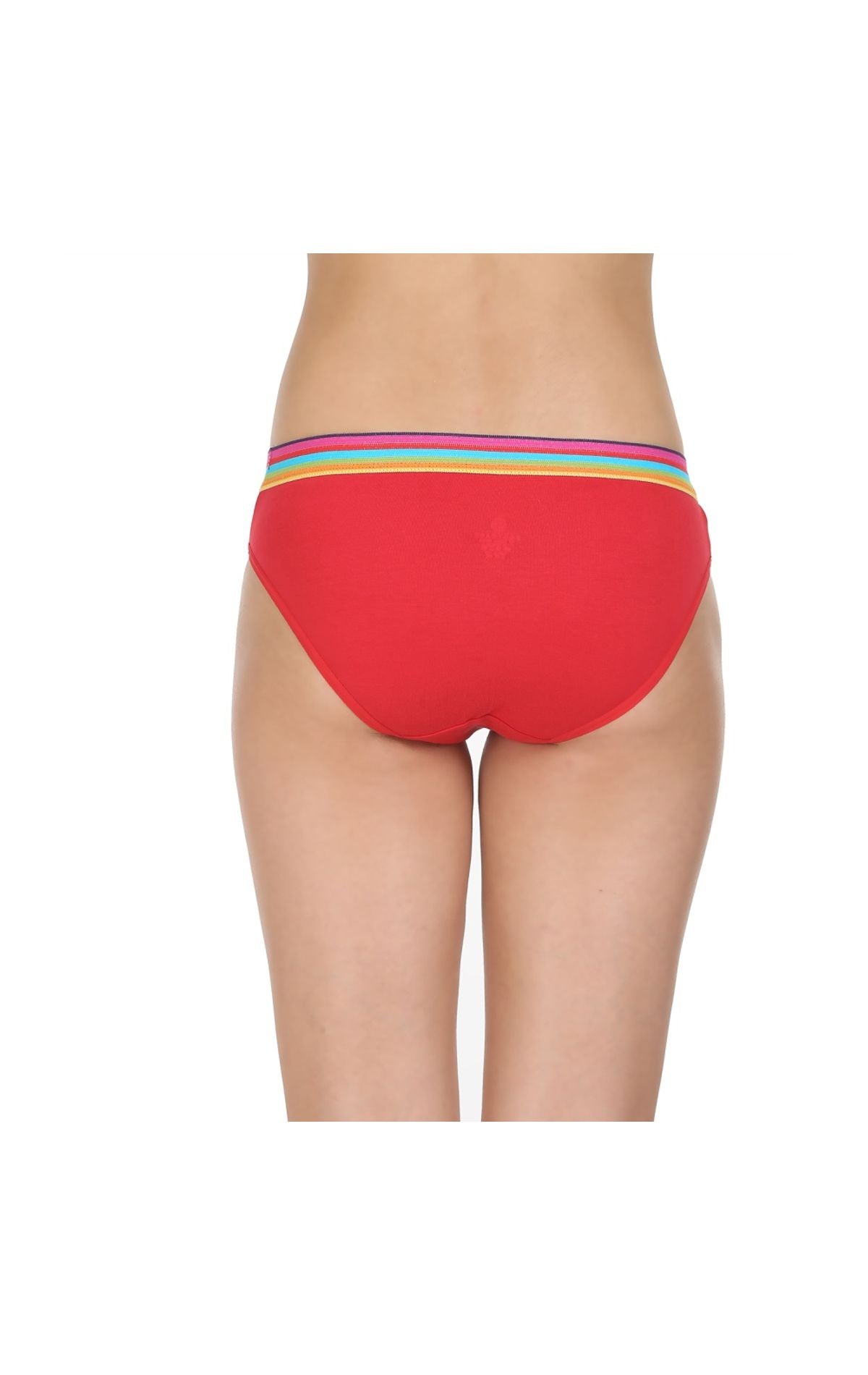 Pack of 3 High-Cut Bikini Style Cotton Printed Briefs in Assorted colors-1403