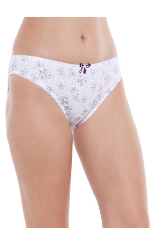 BODYCARE Pack of 3 100% Cotton Printed High Cut Panty-1420