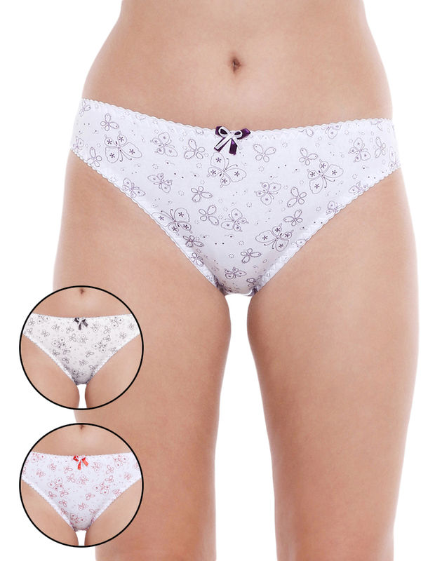 BODYCARE Pack of 3 100% Cotton Printed High Cut Panty-1420