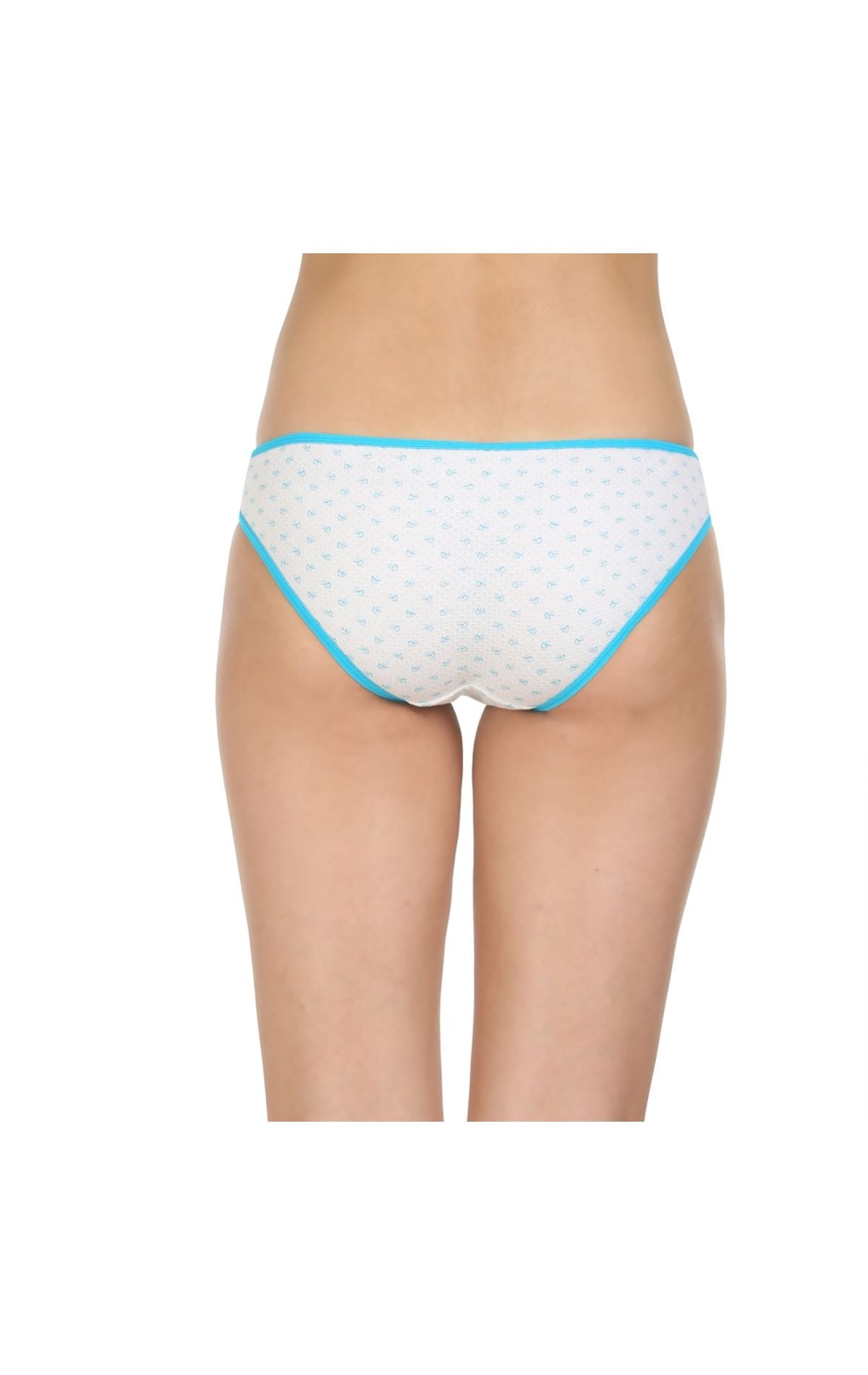 Pack of 3 High-Cut Bikini Style Cotton Printed Briefs in Assorted colors-1438