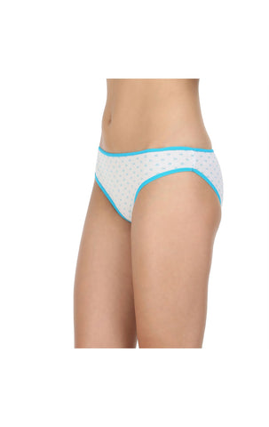 Pack of 3 High-Cut Bikini Style Cotton Printed Briefs in Assorted colors-1438