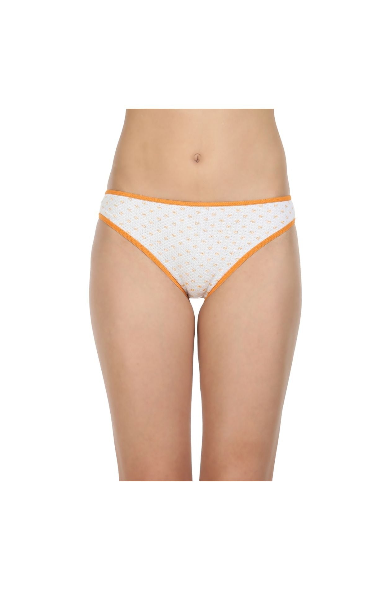 Pack of 3 High-Cut Bikini Style Cotton Printed Briefs in Assorted colors-1438