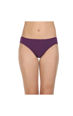 Pack of 3 High-Cut Bikini Style Cotton Briefs in Assorted colors-1440C