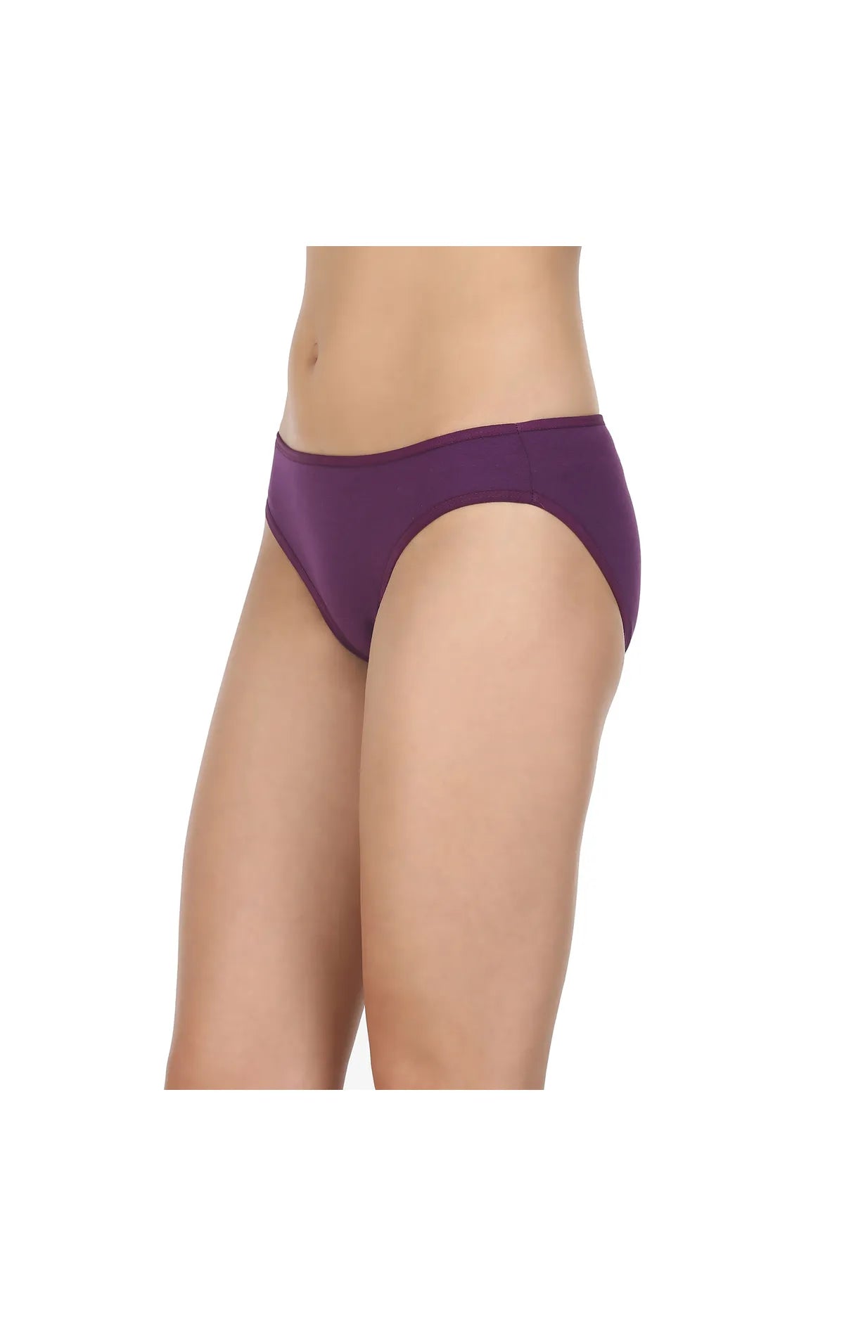 Pack of 3 High-Cut Bikini Style Cotton Briefs in Assorted colors-1440C