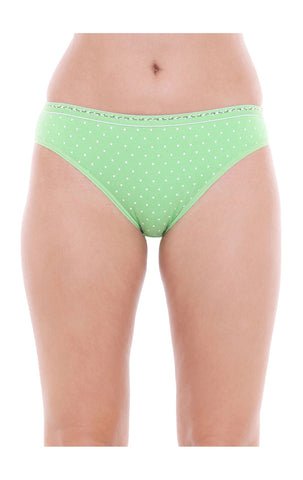 Pack of 3 High-Cut Bikini Style Cotton Printed Briefs in Assorted colors-1494