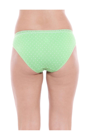 Pack of 3 High-Cut Bikini Style Cotton Printed Briefs in Assorted colors-1494