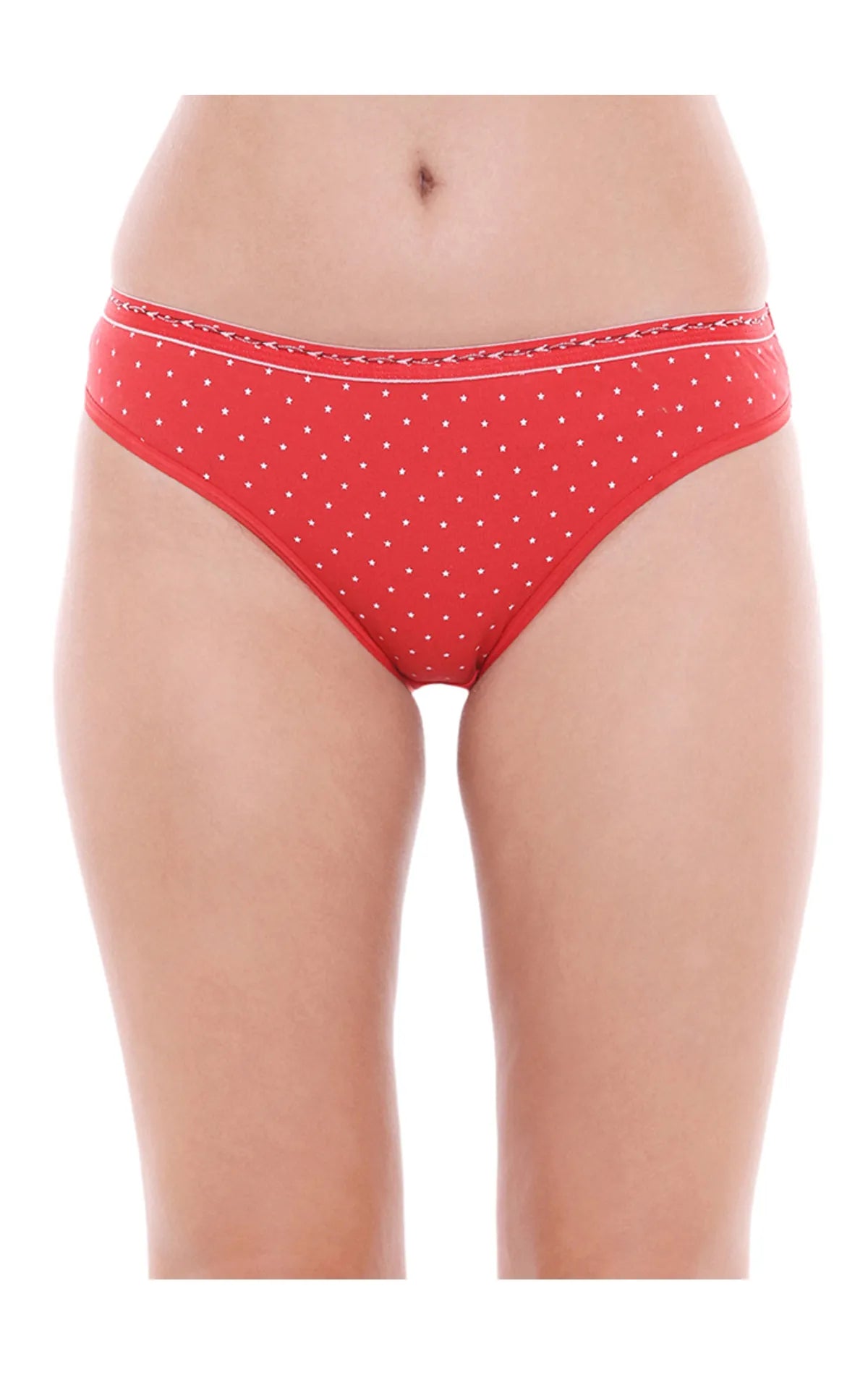 Pack of 3 High-Cut Bikini Style Cotton Printed Briefs in Assorted colors-1494