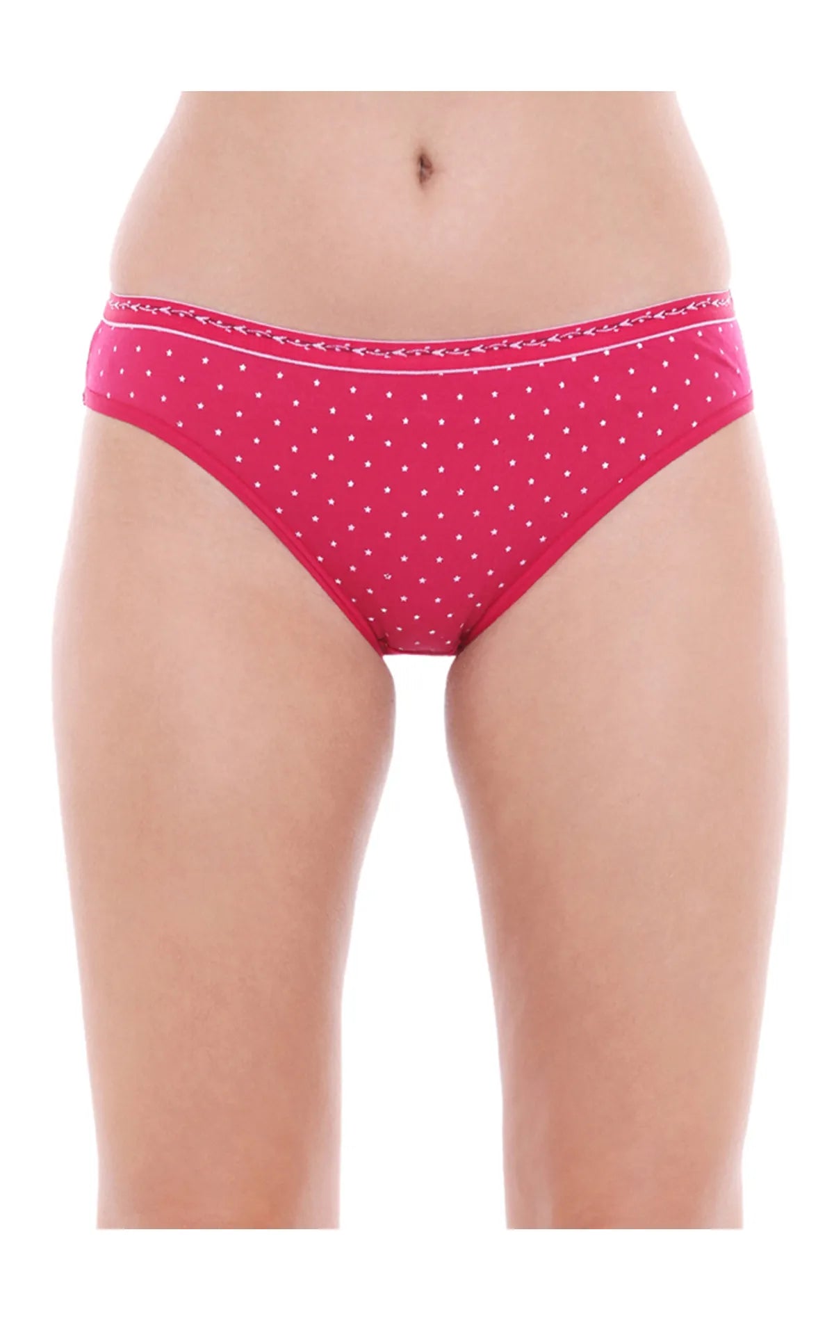 Pack of 3 High-Cut Bikini Style Cotton Printed Briefs in Assorted colors-1494