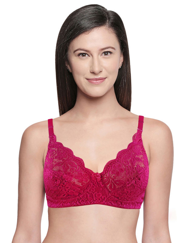 Bodycare Lace Bra - Non-Padded, Wirefree & Full Coverage-1501MH