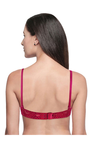 Bodycare Lace Bra - Non-Padded, Wirefree & Full Coverage-1501MH