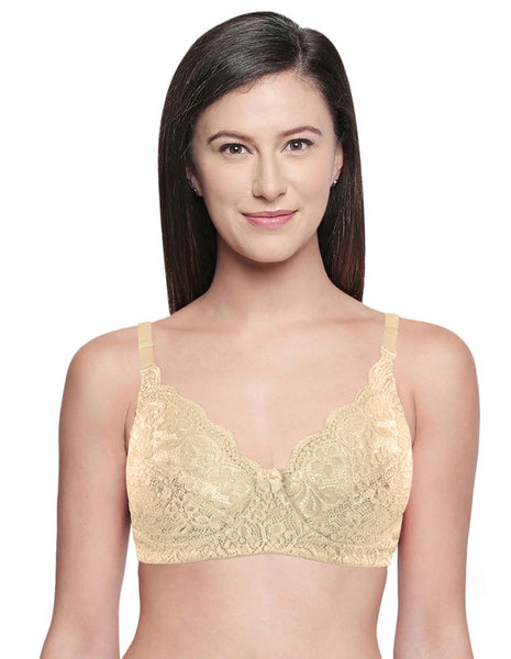 Bodycare Lace Bra - Non-Padded, Wirefree & Full Coverage-1501Skin