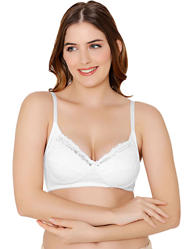 Bodycare cotton spandex wirefree adjustable straps designer net cup non padded bra-5506W