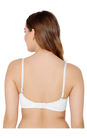 Bodycare cotton spandex wirefree adjustable straps designer net cup non padded bra-5506W