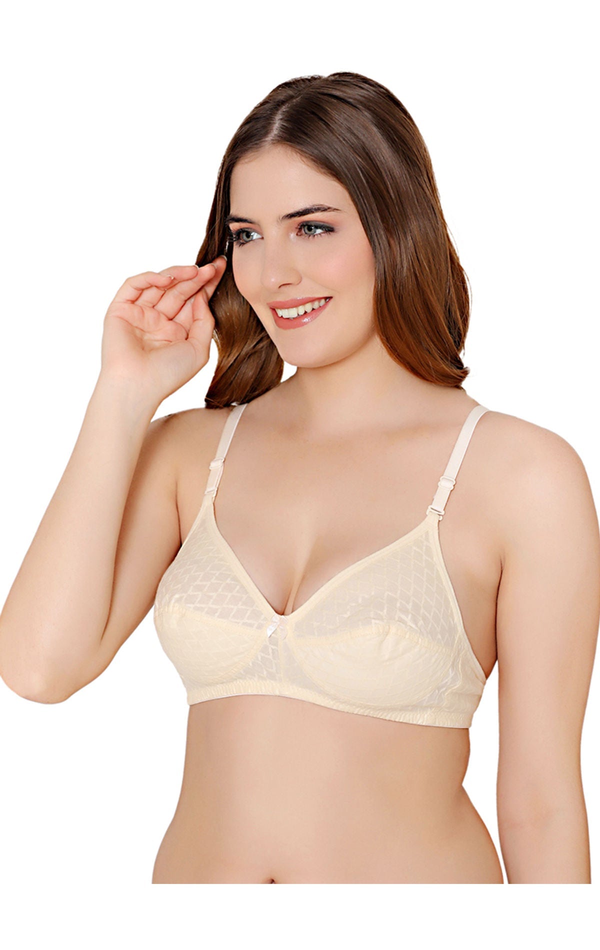 Bodycare cotton wirefree convertible straps comfortable non padded bra-1510S