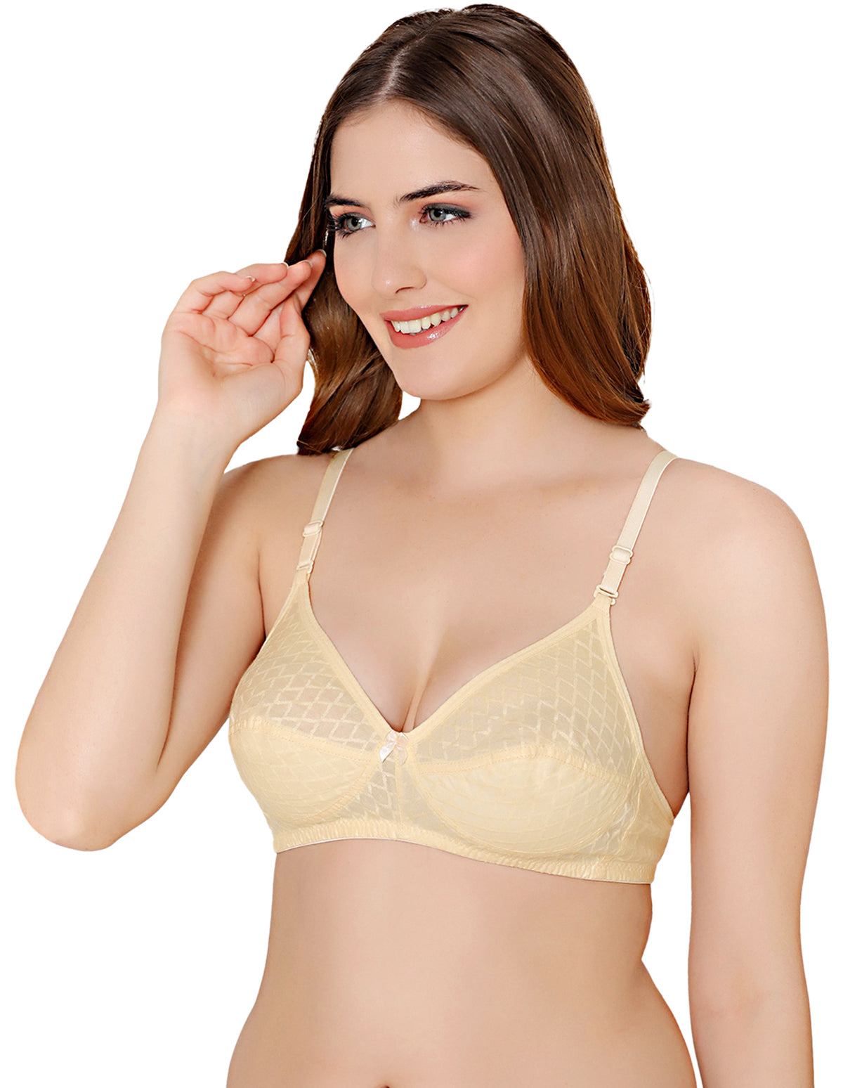 Bodycare cotton wirefree convertible straps comfortable non padded bra- 1510S