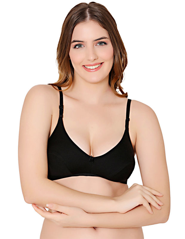 Bodycare polycotton wirefree convertible straps comfortable non padded bra-1531B