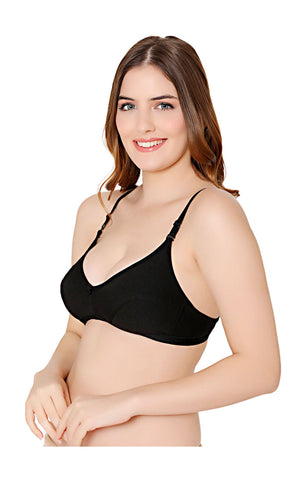 Bodycare polycotton wirefree convertible straps comfortable non padded bra-1531B