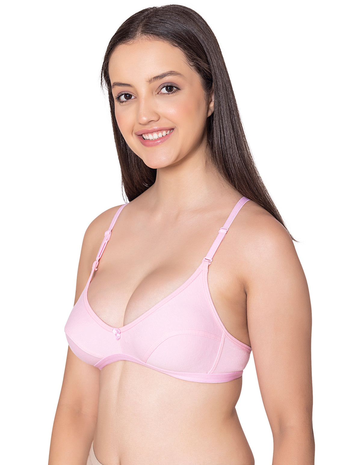 Bodycare polycotton wirefree convertible straps comfortable non padded bra-1531PI
