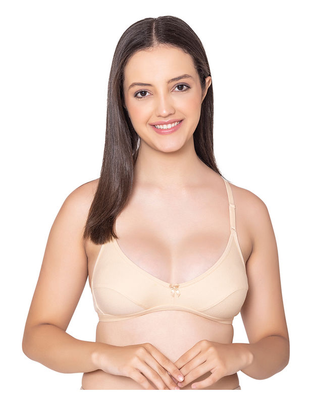 Bodycare polycotton wirefree convertible straps comfortable non padded bra-1531S