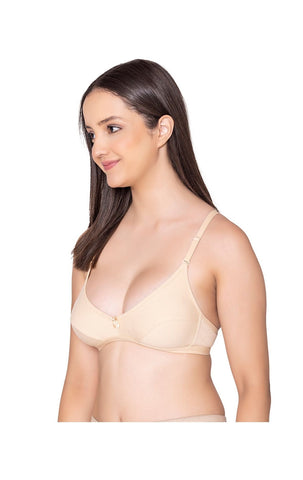 Bodycare polycotton wirefree convertible straps comfortable non padded bra-1531S