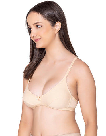 Bodycare polycotton wirefree convertible straps comfortable non padded bra-1531S