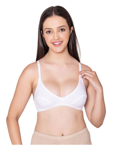 Bodycare polycotton wirefree convertible straps comfortable non padded bra-1531W