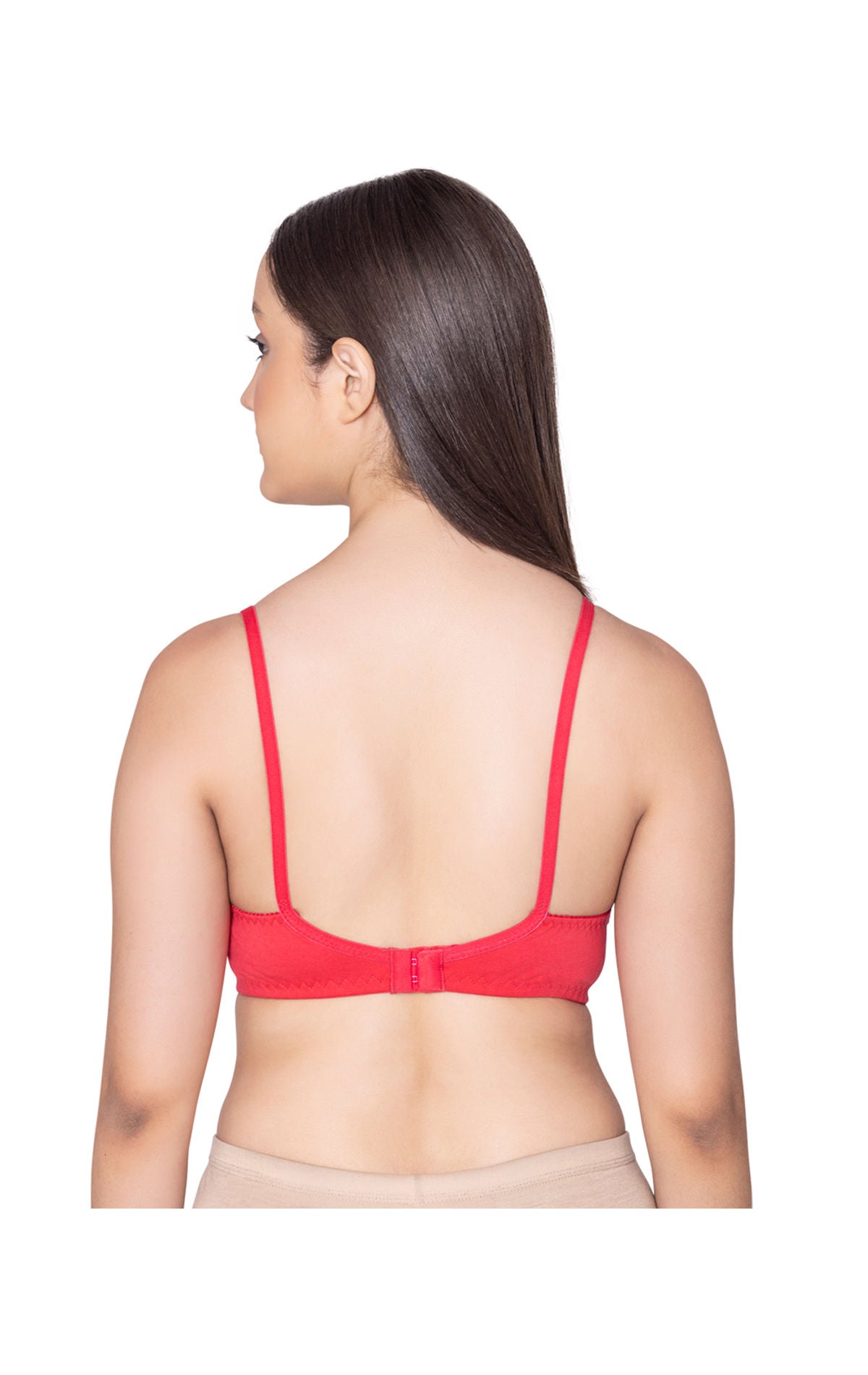 Bodycare polycotton wirefree adjustable straps designer net cup non padded bra-1535CO