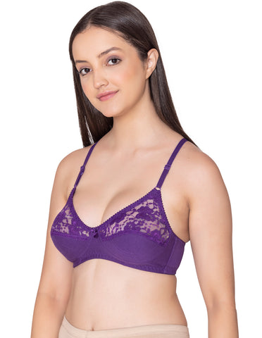 Bodycare polycotton wirefree adjustable straps designer net cup non padded bra-1535D.PU