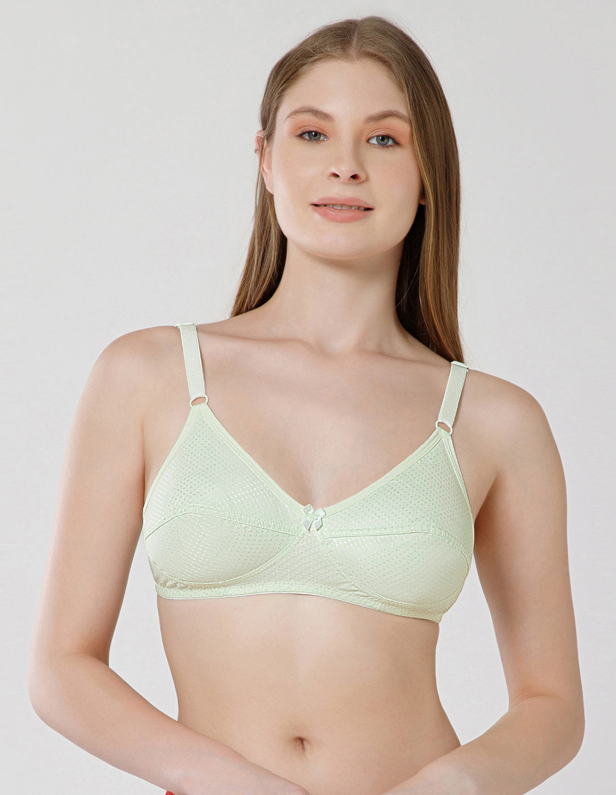 Soft Cotton Wirefree Non-Padded Full Coverage Bra for All-Day Wear - Green (#1549GRN)