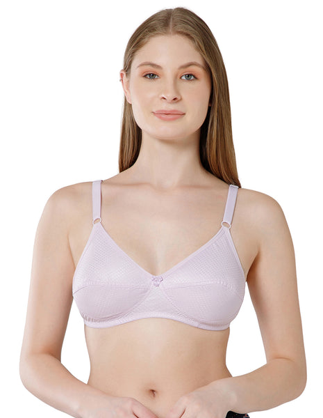 Wirefree Non-Padded Cotton Full Coverage Bra for Everyday Comfort - Purple (#1549Purple)