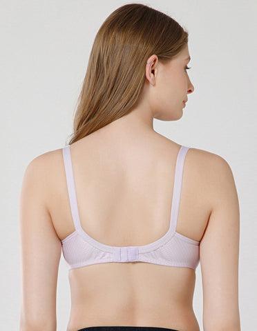 Wirefree Non-Padded Cotton Full Coverage Bra for Everyday Comfort - Purple (#1549Purple)