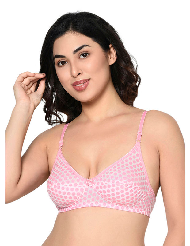 Bodycare Seamed, Non Padded Bra-1560-Pink