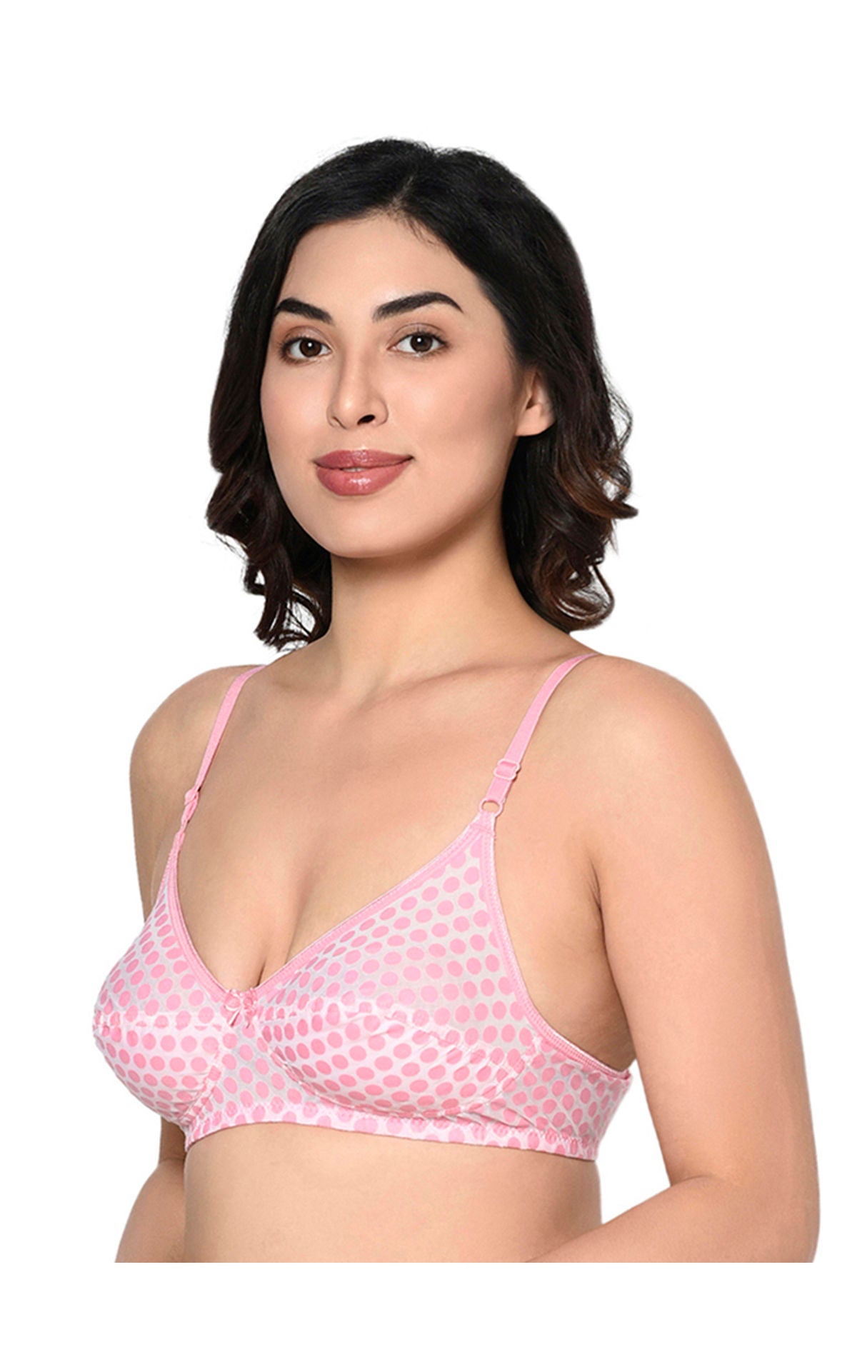 Bodycare Seamed, Non Padded Bra-1560-Pink