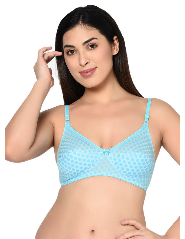 Bodycare Seamed, Non Padded Bra-1560-Sky