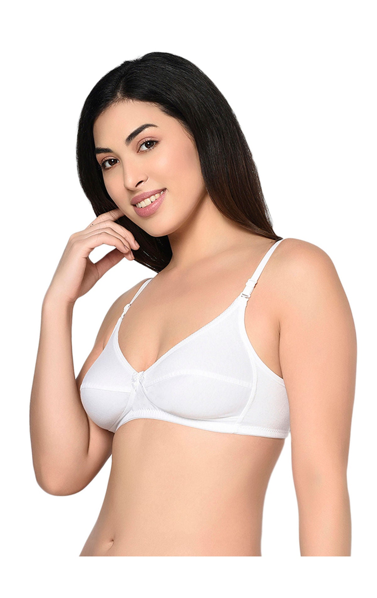 Bodycare Seamed, Non Padded Bra-1567-White