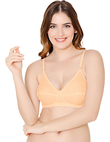 Bodycare polycotton wirefree adjustable straps comfortable non padded bra-1570S